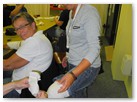 Verband über ein Kniegelenk
